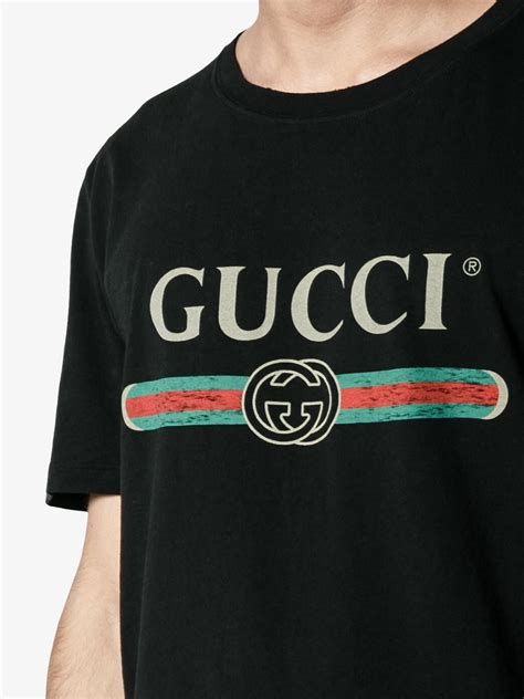 gucci fake logo-print cotton-jersey t-shirt|bootleg gucci shirt chinatown market.